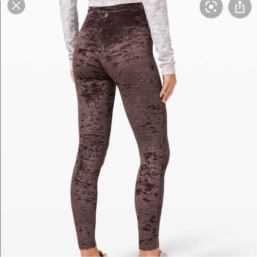 Lululemon crushed velvet wunder tights leggings
